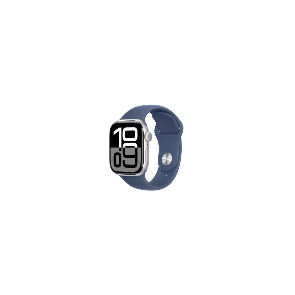 Watch 10 GPS 42mm Silver Alu + Denim Sport Band - M-L