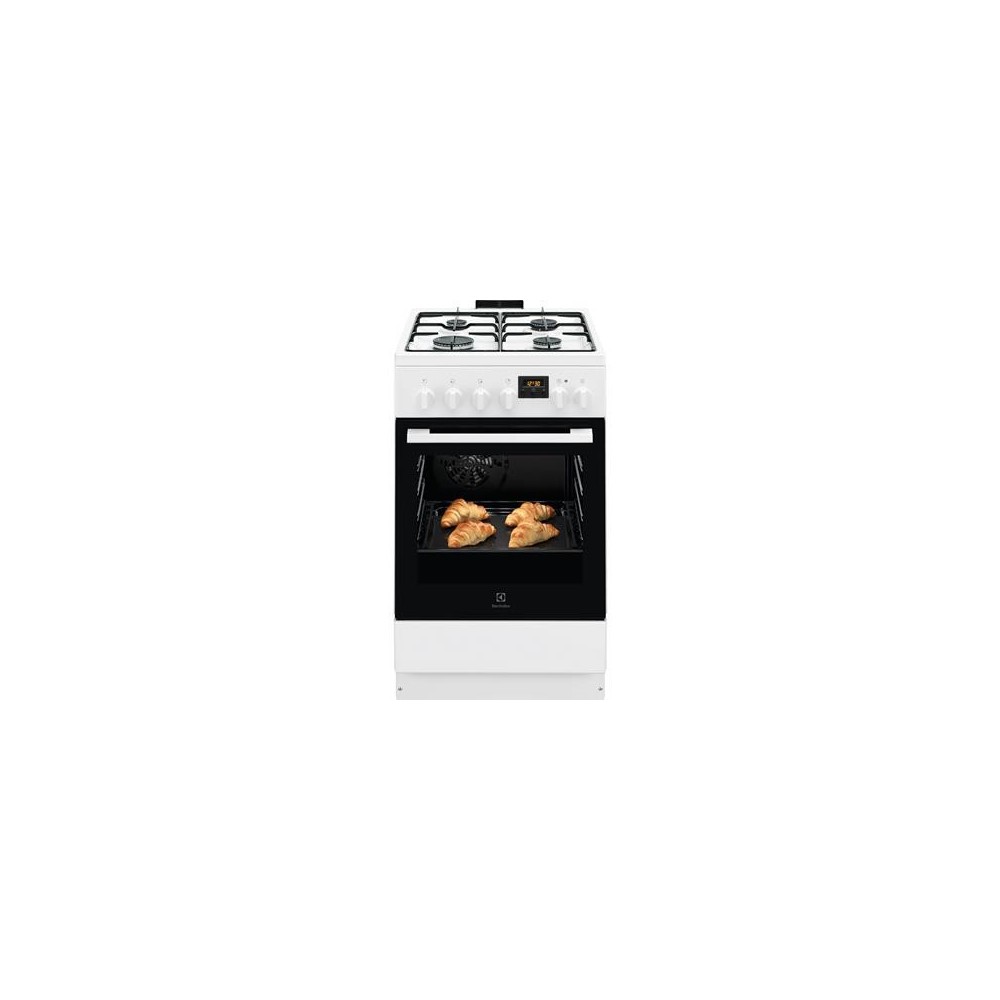 Gaasipliit elektriahjuga, Electrolux, 50cm, valge