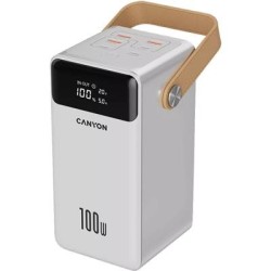 Power bank Canyon 60000mAh 100W LCD, White