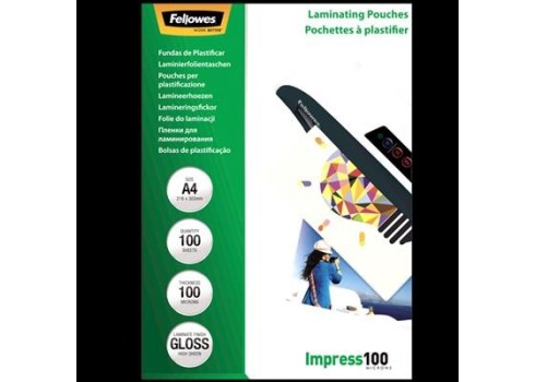 A4 Glossy 100 Micron Laminating Pouch - 100 pack