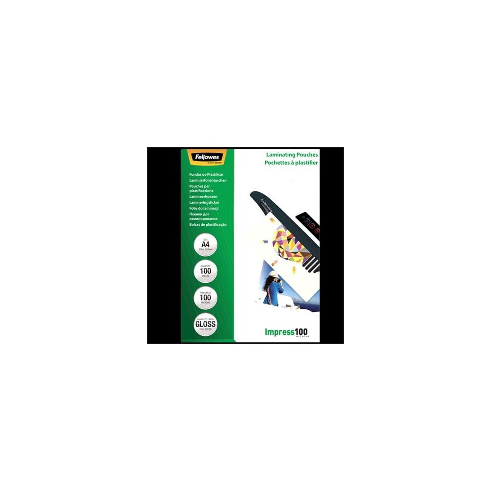 A4 Glossy 100 Micron Laminating Pouch - 100 pack
