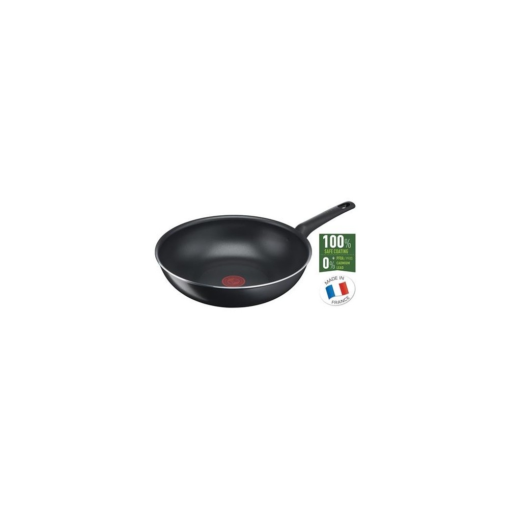 Tefal Simple Cook 28 cm Vokkpann, aluminum, must