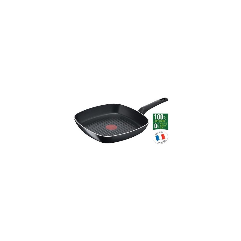 Tefal Simple Cook 26 x 26 cm Grillpann, aluminum, must