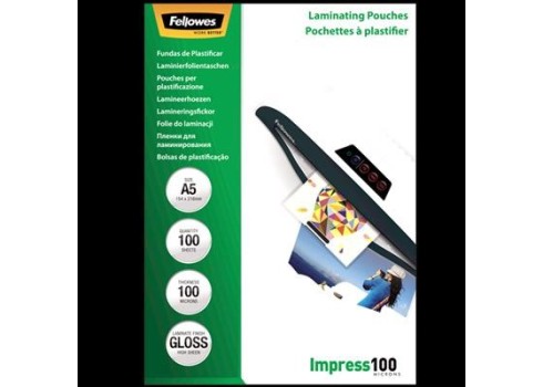 A5 Glossy 100 Micron Laminating Pouch - 100 pack