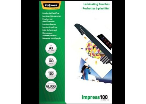 A3 Glossy 100 Micron Laminating Pouch - 100 pack