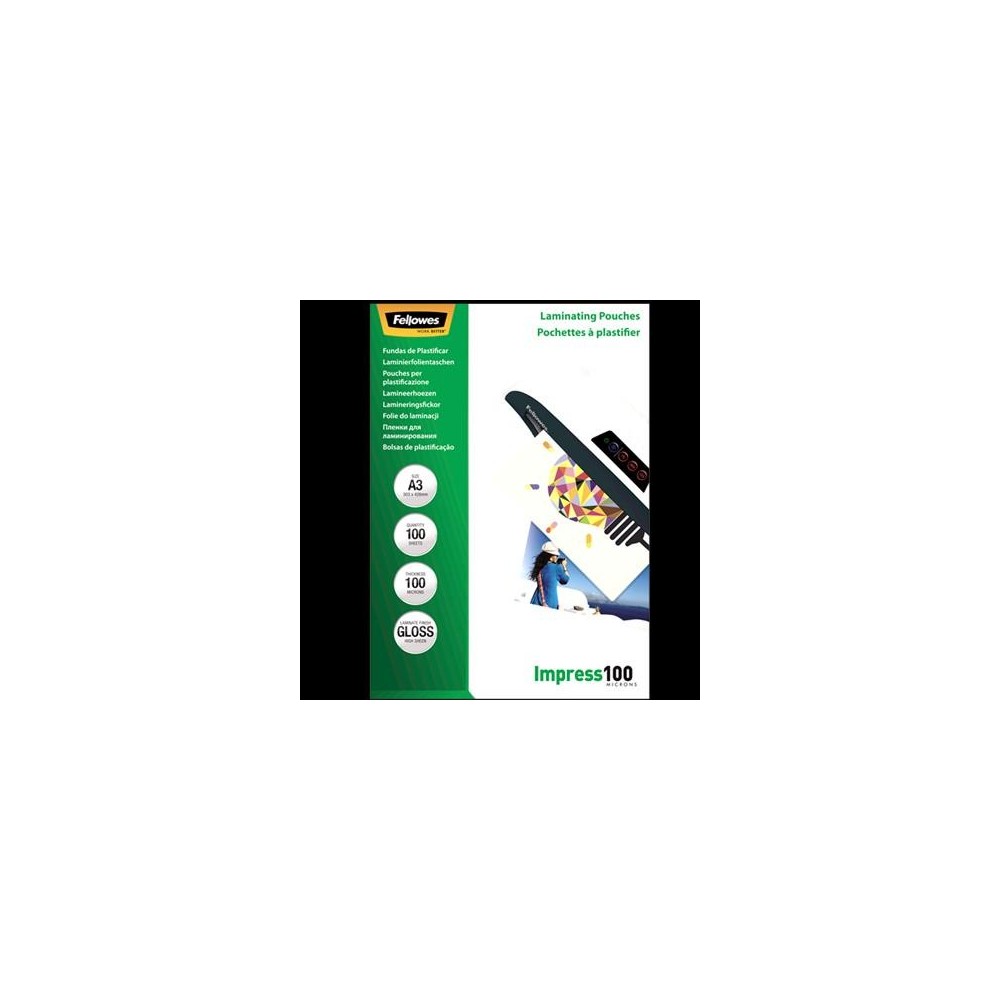 A3 Glossy 100 Micron Laminating Pouch - 100 pack