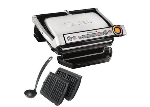 Lauagrill Tefal Optigrill+ vahvliplaatidega, inox