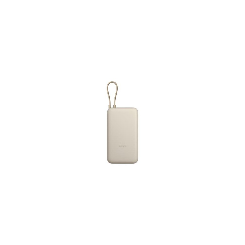 Power bank Xiaomi 20000mAh 33W, Integrated cable, Tan