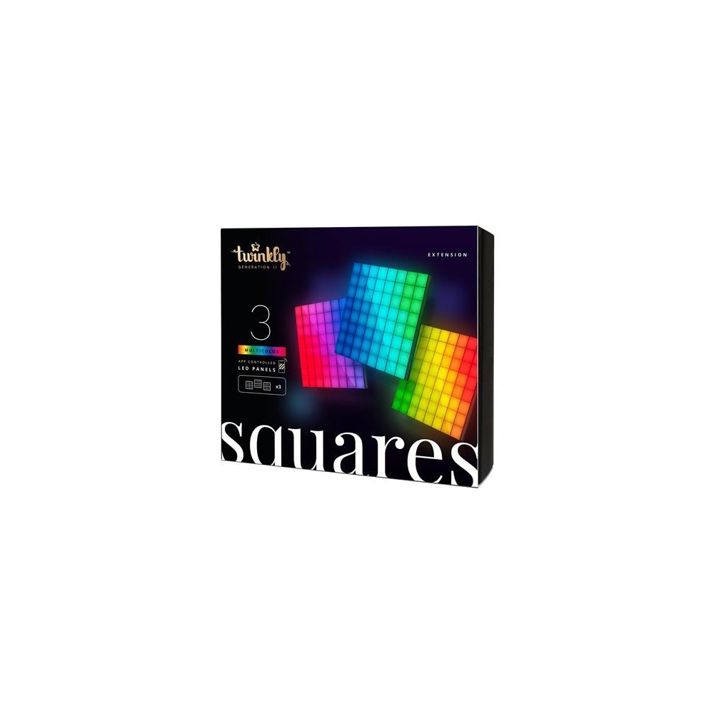 Twinkly valguspaneel Squares laiendus 3tk-0,2x0,2m-IP20