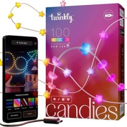 Twinkly Candies  100 Star-shaped, Clear Wire, USB-C