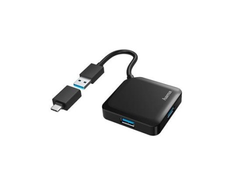 USB jagaja Hama 4 pesa USB 3.2 Gen 1 + USB-C Adapter