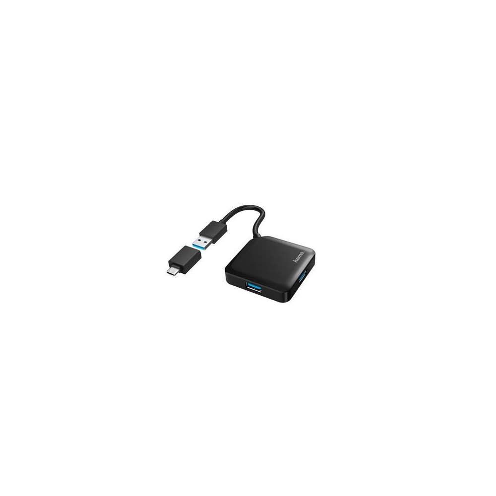 USB jagaja Hama 4 pesa USB 3.2 Gen 1 + USB-C Adapter