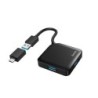 USB jagaja Hama 4 pesa USB 3.2 Gen 1 + USB-C Adapter