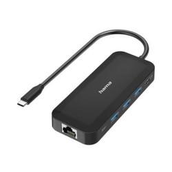 Adap. Hama USB-C-3xUSB-A-USB-C-HDMI-LAN