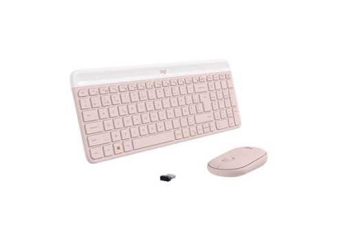 Desktop Logitech Slim Combo MK470 US W, roosa