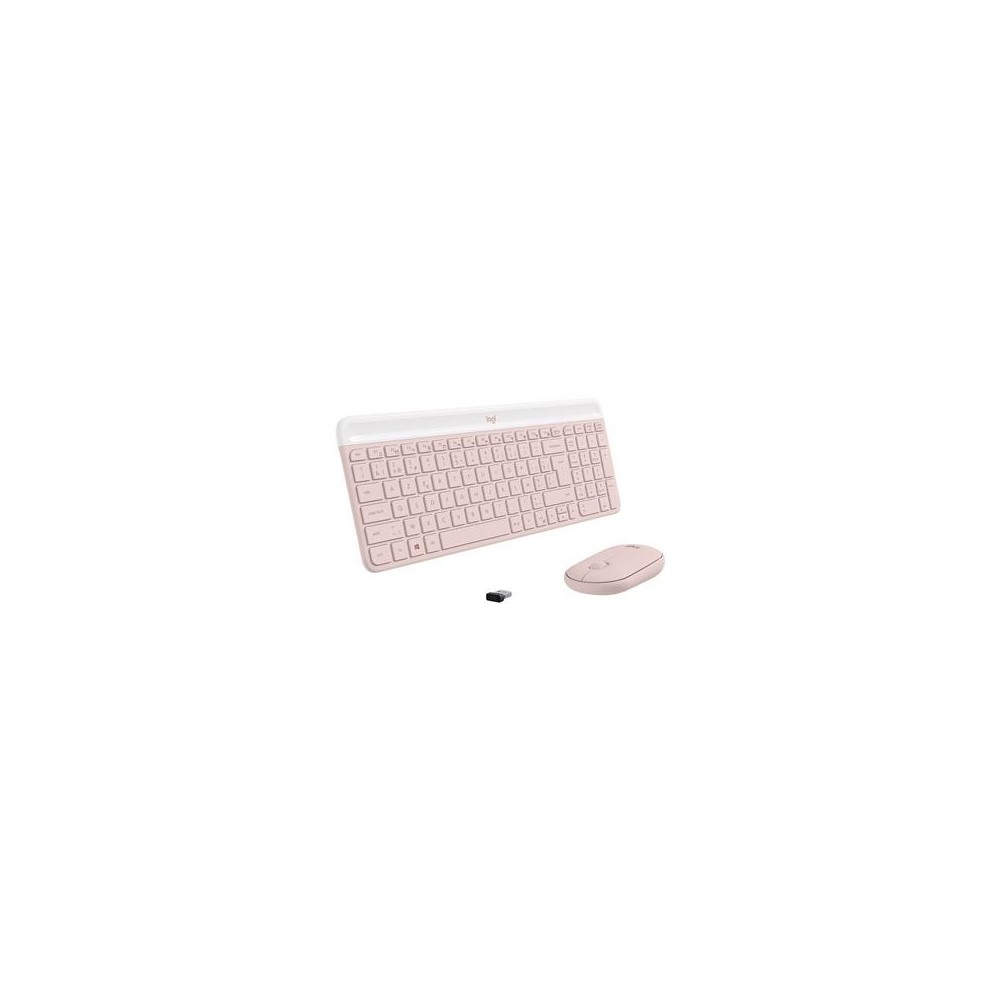 Desktop Logitech Slim Combo MK470 US W, roosa