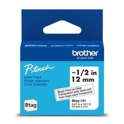 Lint Brother BTAG131 12mm must-läbipaistev 4m