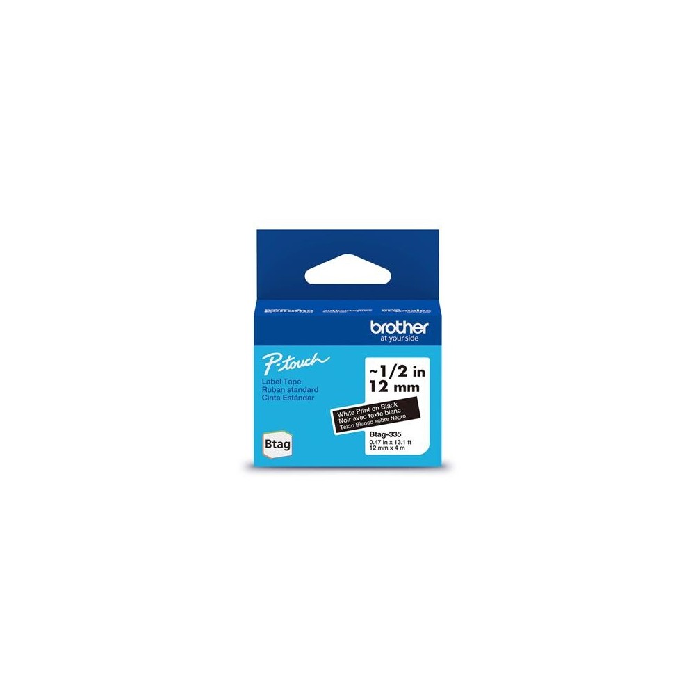 Lint Brother BTAG335 12mm valge-must 4m