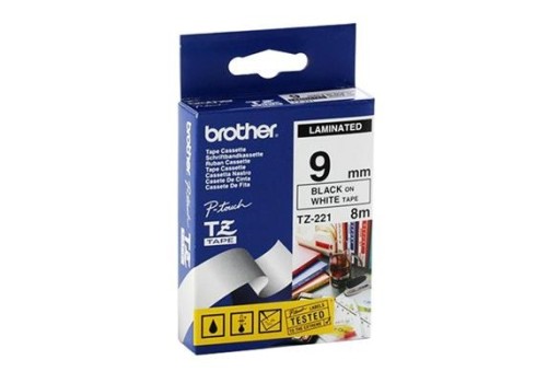 Lint Brother TZE221 9mm must-valge 8m