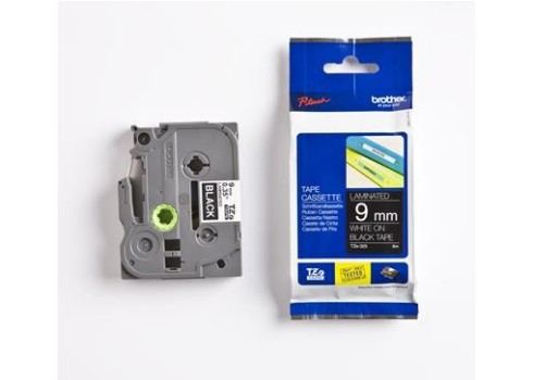 Lint Brother TZE325 9mm valge-must 8m