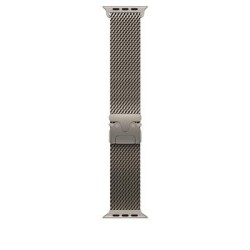 49mm Natural Titanium Milanese Loop - Medium