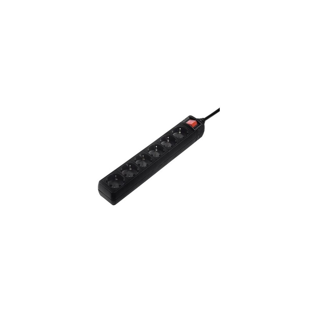Pikendusj. Hama 6-Way, Switch, 5m, Black