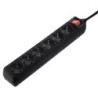 Pikendusj. Hama 6-Way, Switch, 5m, Black