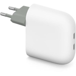 Google 67W Dual USB-C Charger, Snow