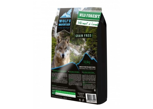 Wolf's Mountain koeratoit WILD FOREST teraviljavaba - uluki- & lambalihaga 12,5 kg
