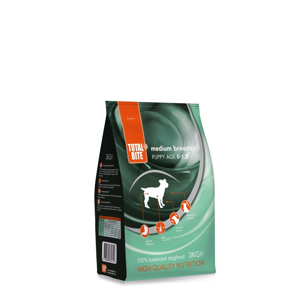 Total Bite Puppy medium koeratoit 12kg