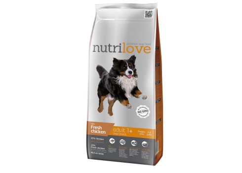 Nutrilove koeratoit adult large breed fresh chicken 12kg