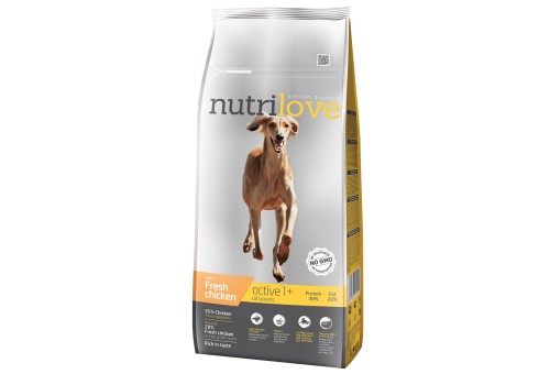 Nutrilove koeratoit aktiv fresh chicken 12kg