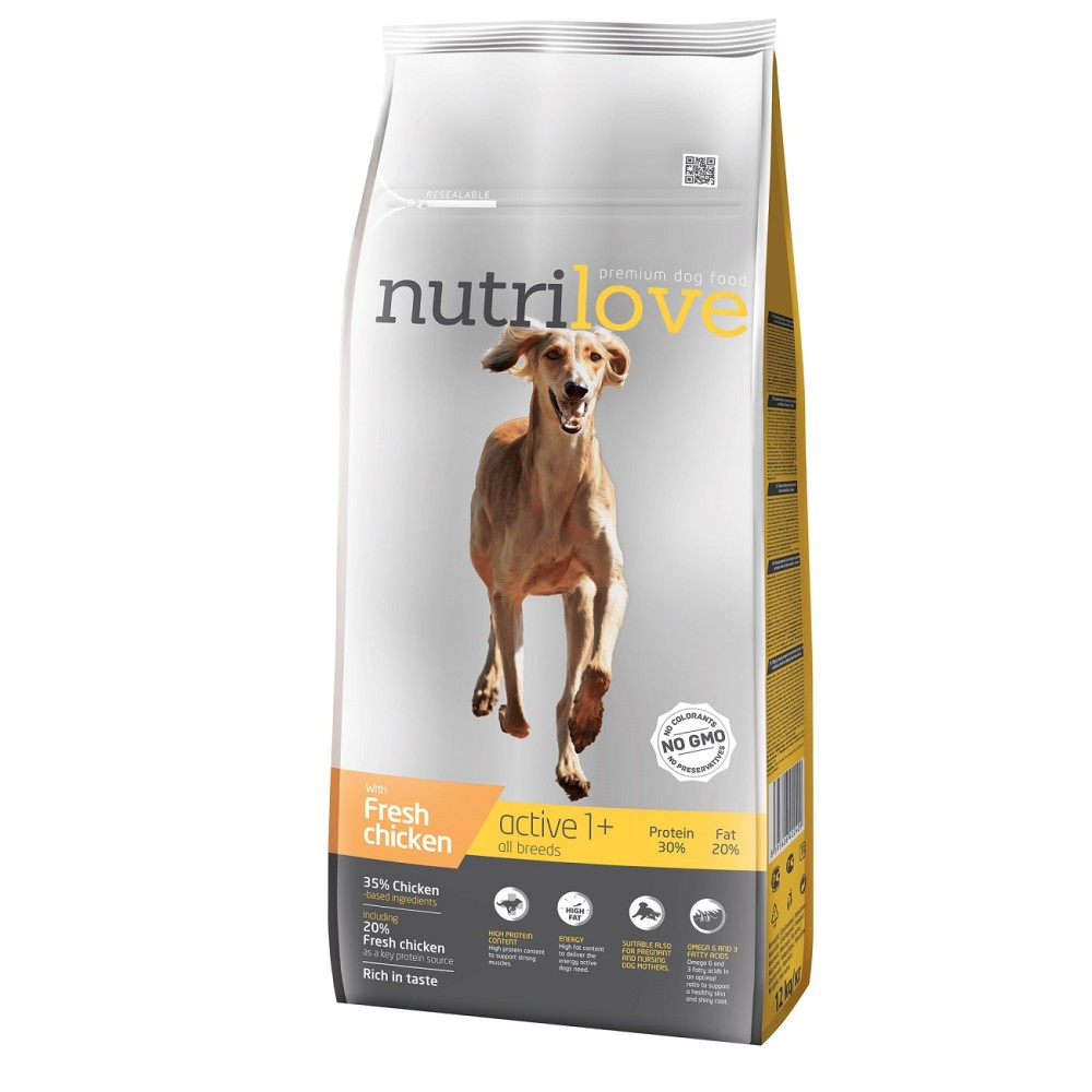Nutrilove koeratoit aktiv fresh chicken 12kg Nutrilove koeratoit aktiv fresh chicken 12kg