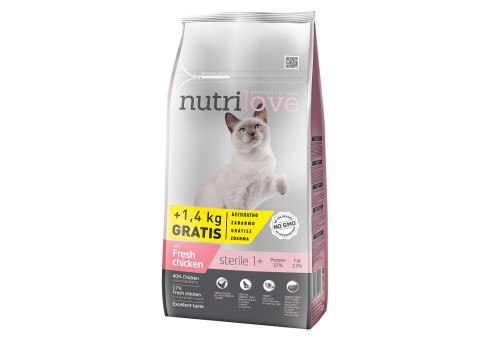 Nutrilove kassitoit sterile 7kg
