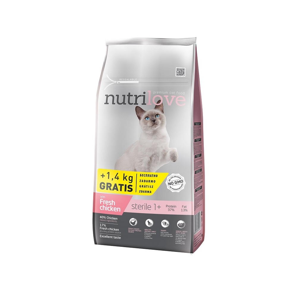 Nutrilove kassitoit sterile 7kg Nutrilove kassitoit sterile 7kg