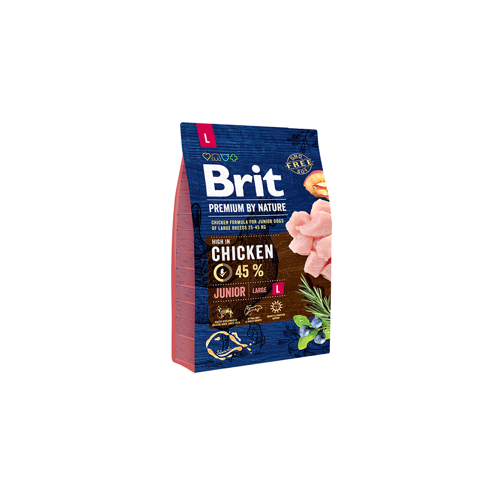 Brit Premium Junior Large koeratoit 3kg Brit Premium Junior Large koeratoit 3kg