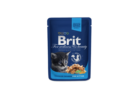 Brit Premium kassikonserv Chicken Chunks Kitten 100g