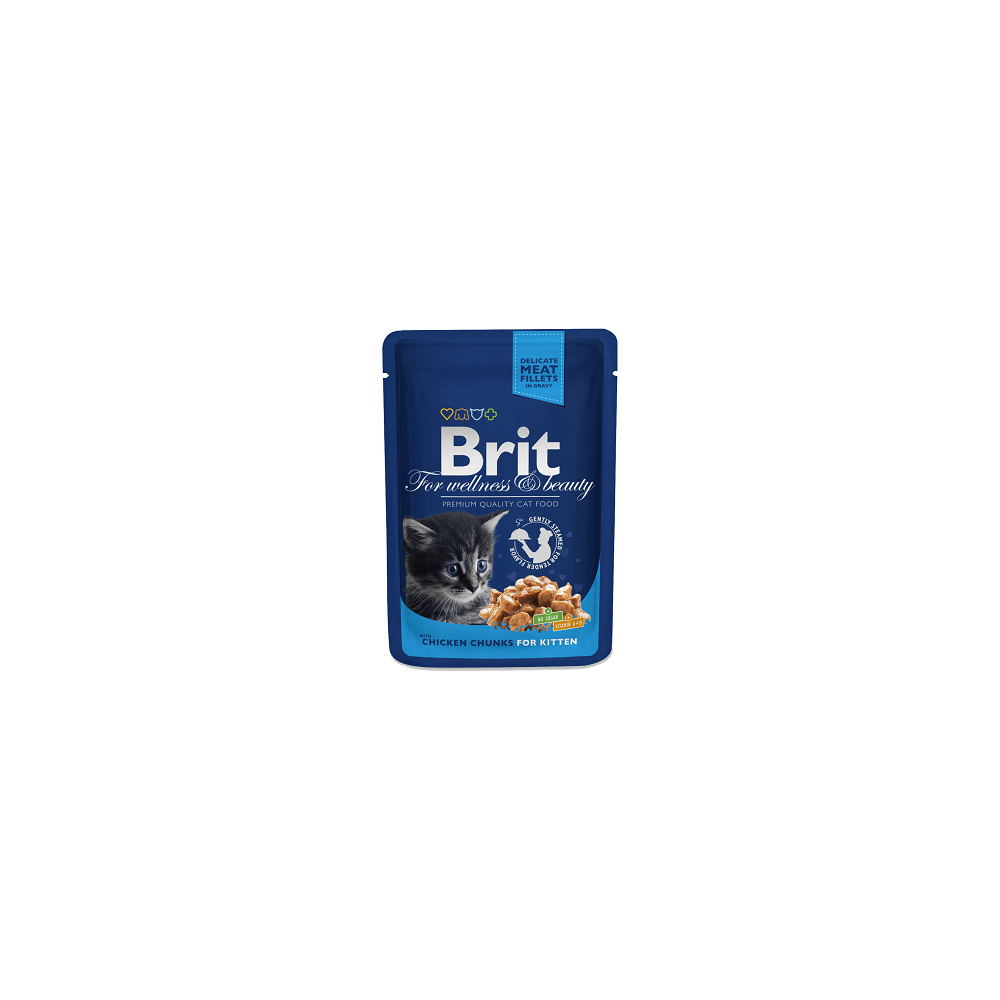 Brit Premium kassikonserv Chicken Chunks Kitten 100g