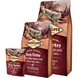 Carnilove Duck & Turkey Large Breed kassitoit 2kg