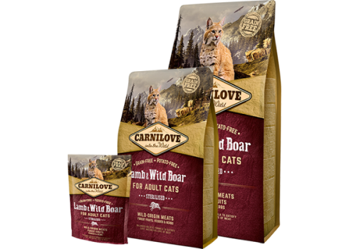 Carnilove Lamb & Wild Boar Sterilised kassitoit 6kg