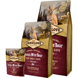 Carnilove Lamb & Wild Boar Sterilised kassitoit 6kg