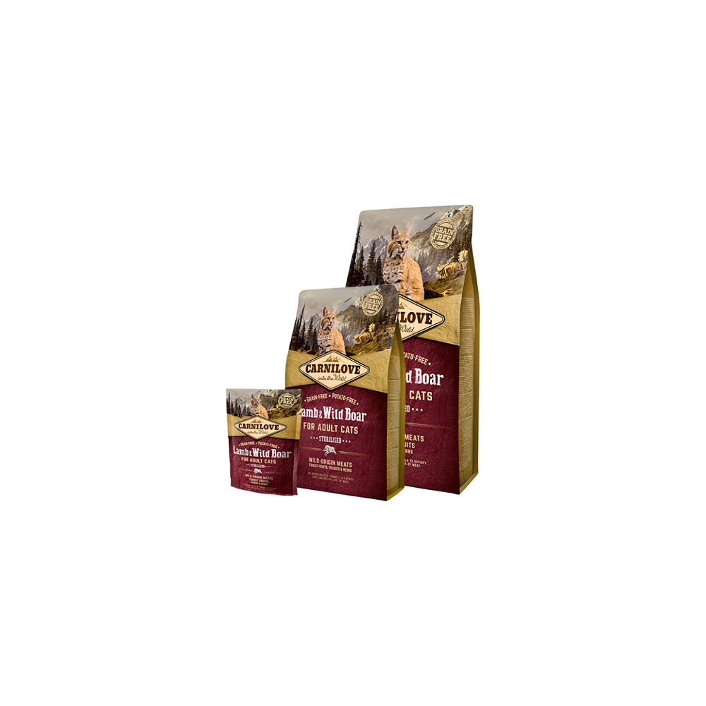 Carnilove Lamb & Wild Boar Sterilised kassitoit 6kg Carnilove Lamb & Wild Boar Sterilised kassitoit 6kg