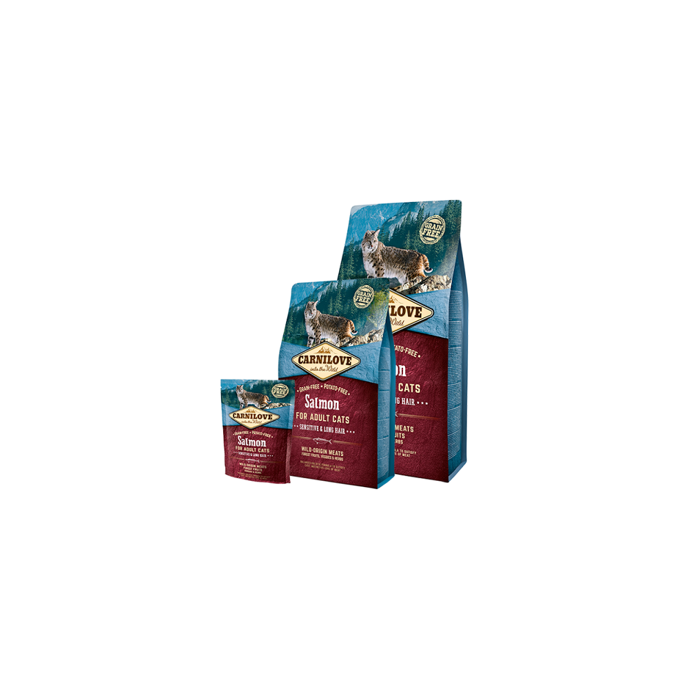 Carnilove Salmon Sensitive & Long Hair kassitoit 6kg