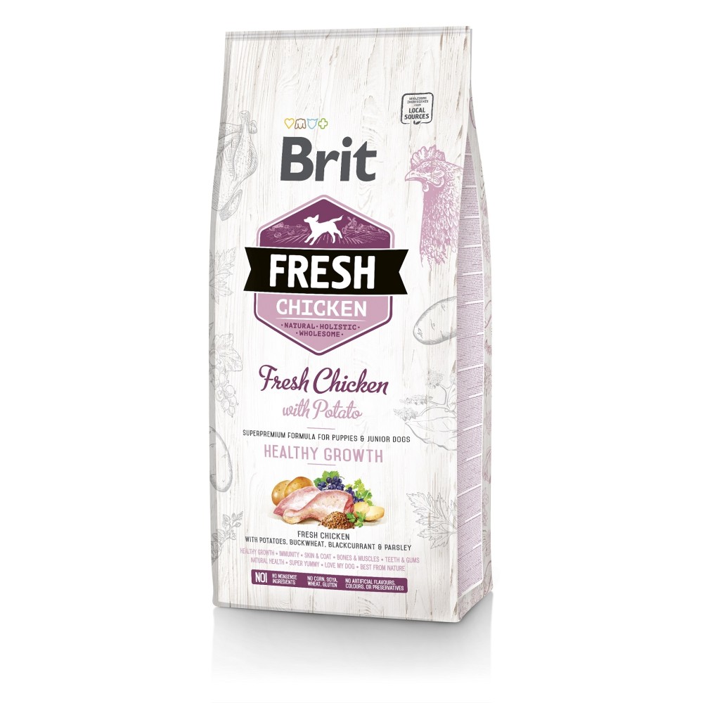 Brit FRESH koeratoit Chicken & Potato for Puppies 12kg