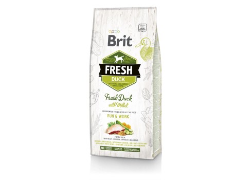 Brit FRESH koeratoit Duck & Millet for Active Run & Work 12kg