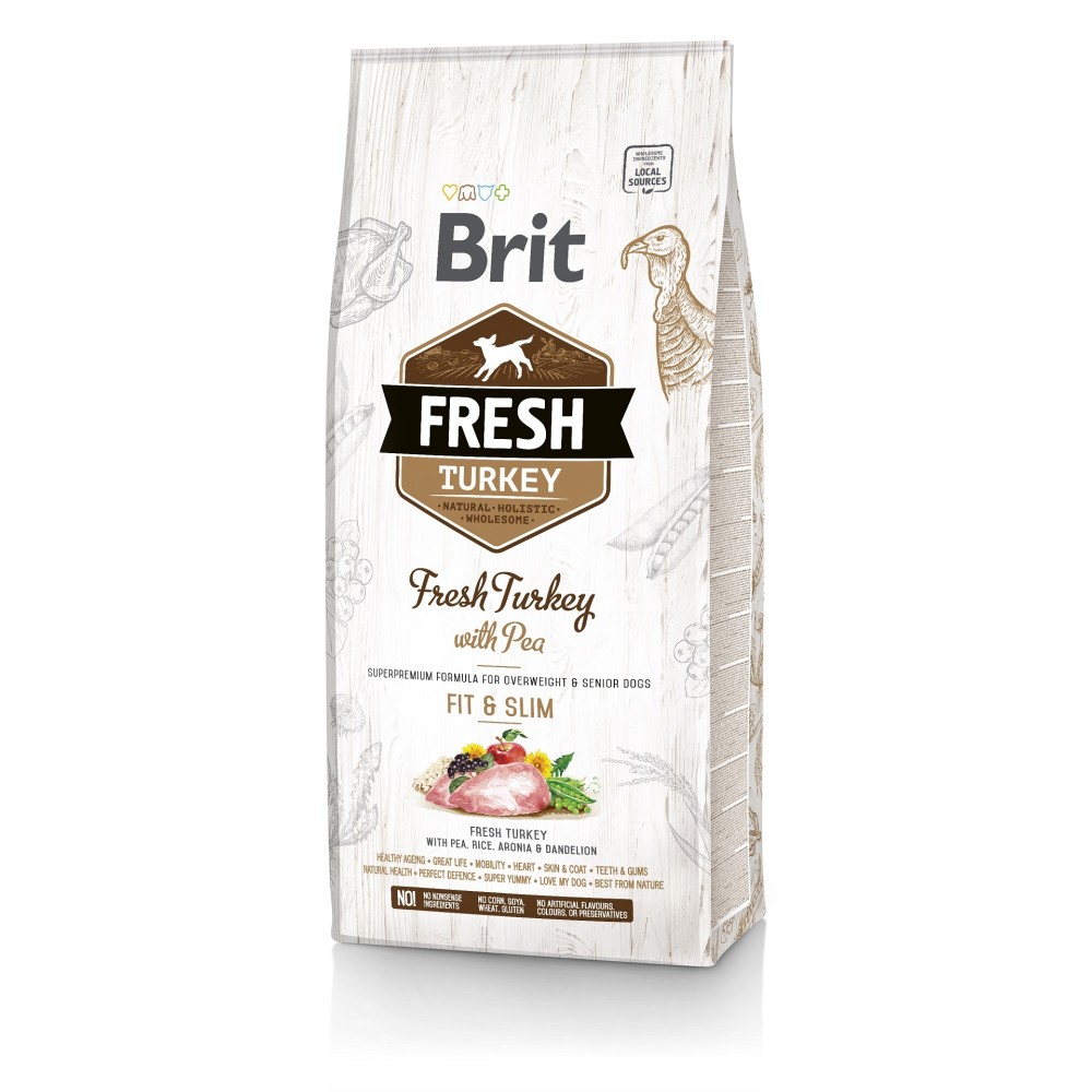 Brit FRESH koeratoit Turkey & Pea for Fit & Slim 2,5kg