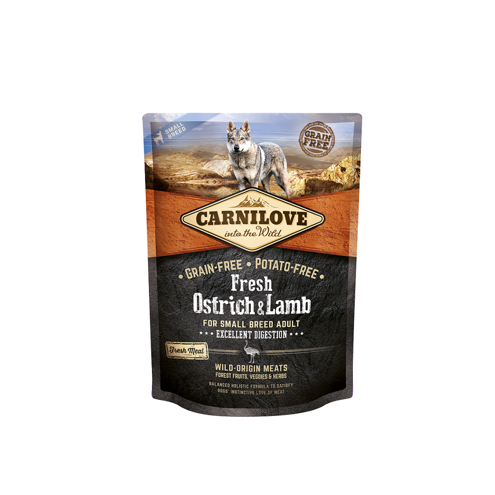 CARNILOVE Fresh Ostrich&Lamb for small breed teraviljavaba koeratoit 6kg