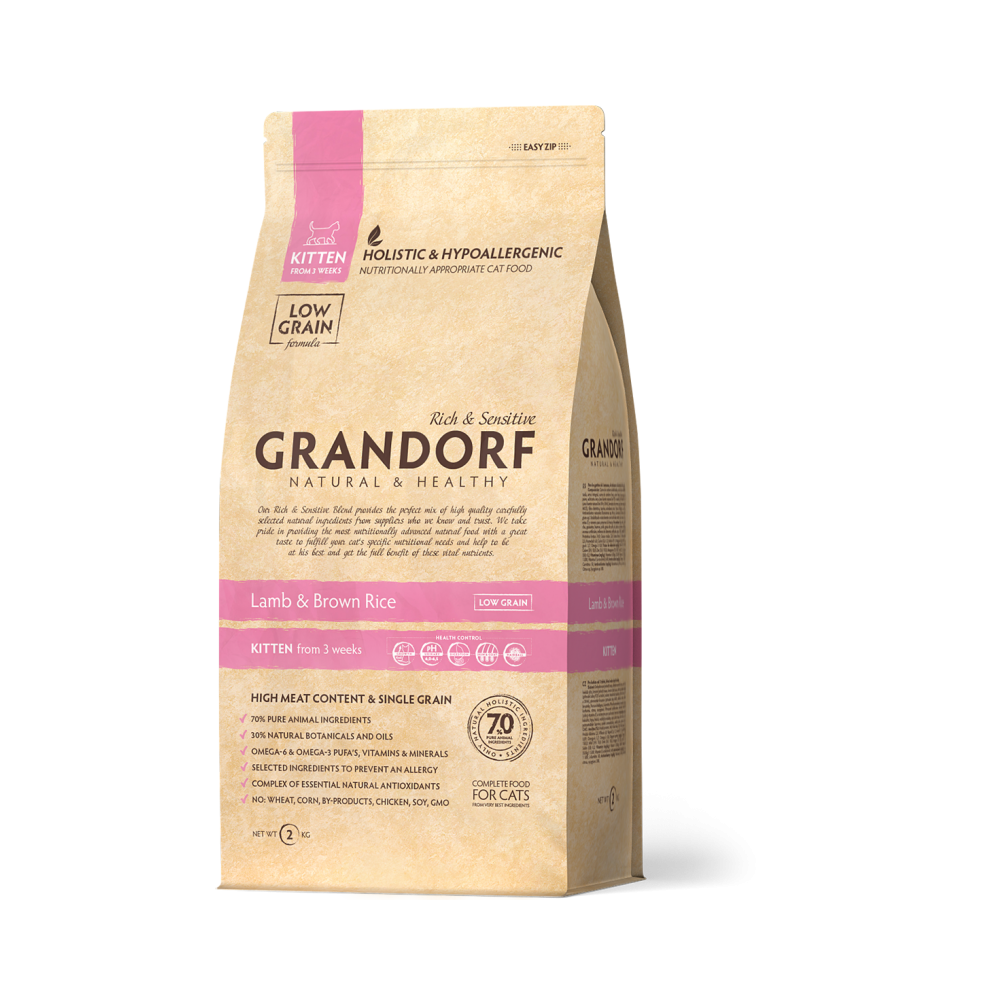 Grandorf Cat - Lamba- ja kalkunilihaga 2kg - Kitten kassitoit