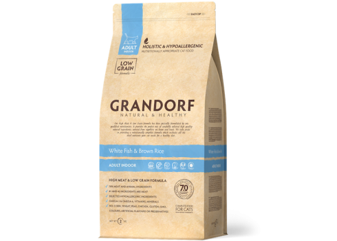 Grandorf Cat - Valge kala 2kg - Adult Skin&Care kassitoit