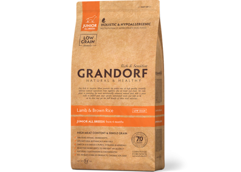 Grandorf Dog - Lammas ja pruun riis 10kg - Junior koeratoit